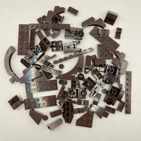 LEGO Dark Brown, Mixed Bricks, Approx. 70g