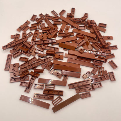 LEGO Tiles, 1x Wide, Long, Reddish Brown, Approx. 60g