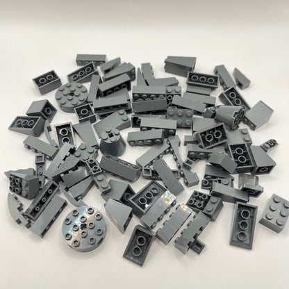 LEGO Dark Bluish Grey, Bricks, Slopes, Approx. 130g Castle