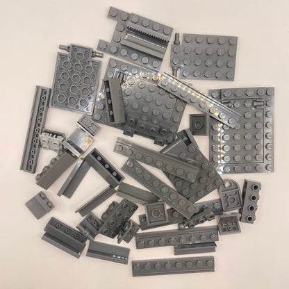 LEGO  Rails ,Panels ,SNOT. Building, Dark Bluish Grey, Approx.70g