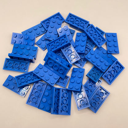 LEGO Plates, 2x4, Blue, 40 Pieces