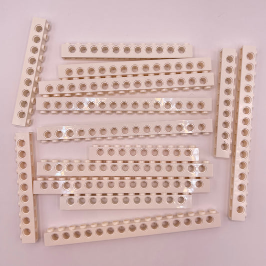 LEGO Technic, Long Bricks, White, Approx. 60g