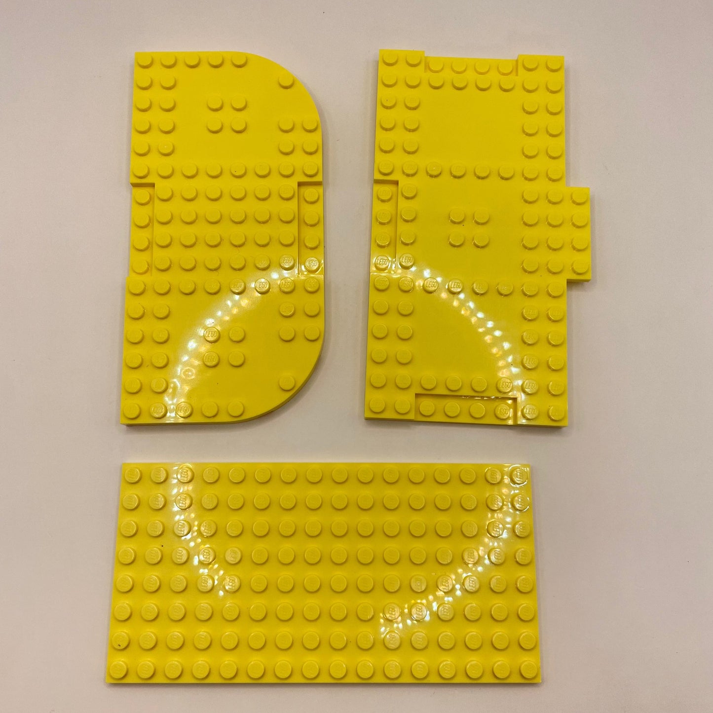LEGO 8x16 Plates, Light Bright Yellow, 3 Pieces,