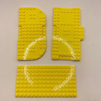 LEGO 8x16 Plates, Light Bright Yellow, 3 Pieces,