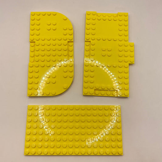 LEGO 8x16 Plates, Light Bright Yellow, 3 Pieces,