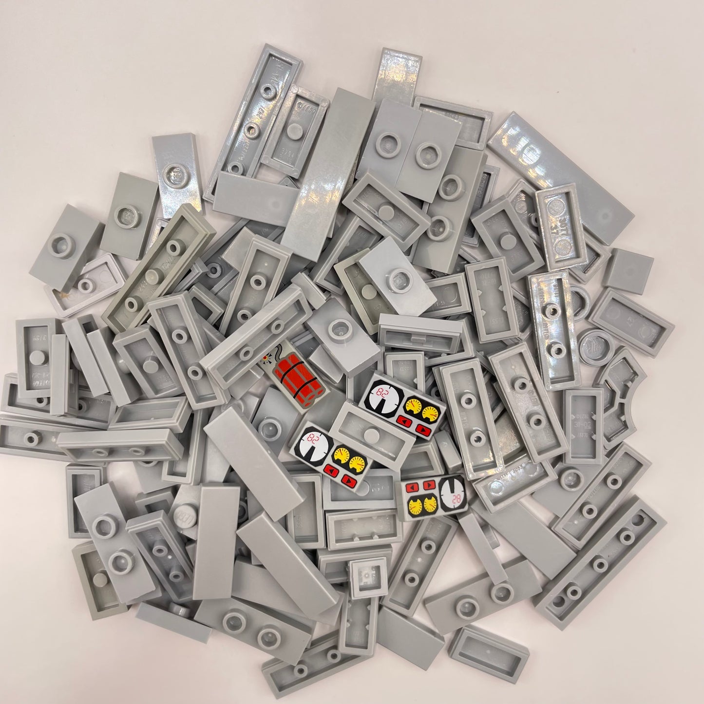 LEGO Tiles, Small, Light Bluish Grey, Approx. 35g