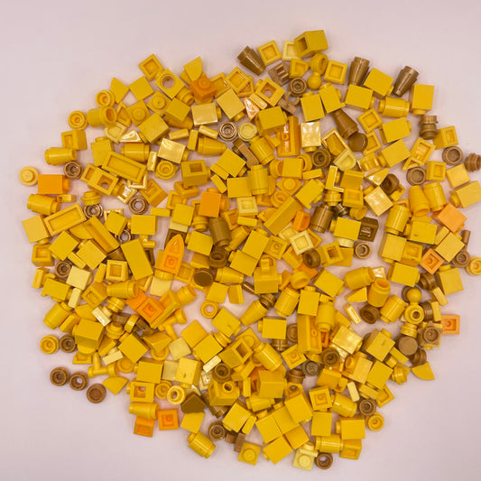 LEGO Greebling, Mixed Yellow and Gold, Approx. 80g