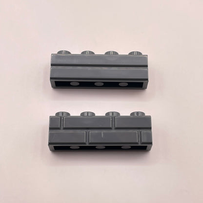 LEGO Dark Bluish Gray 1 x 4 Brick, Masonry, Building, 20 Pieces (15533)