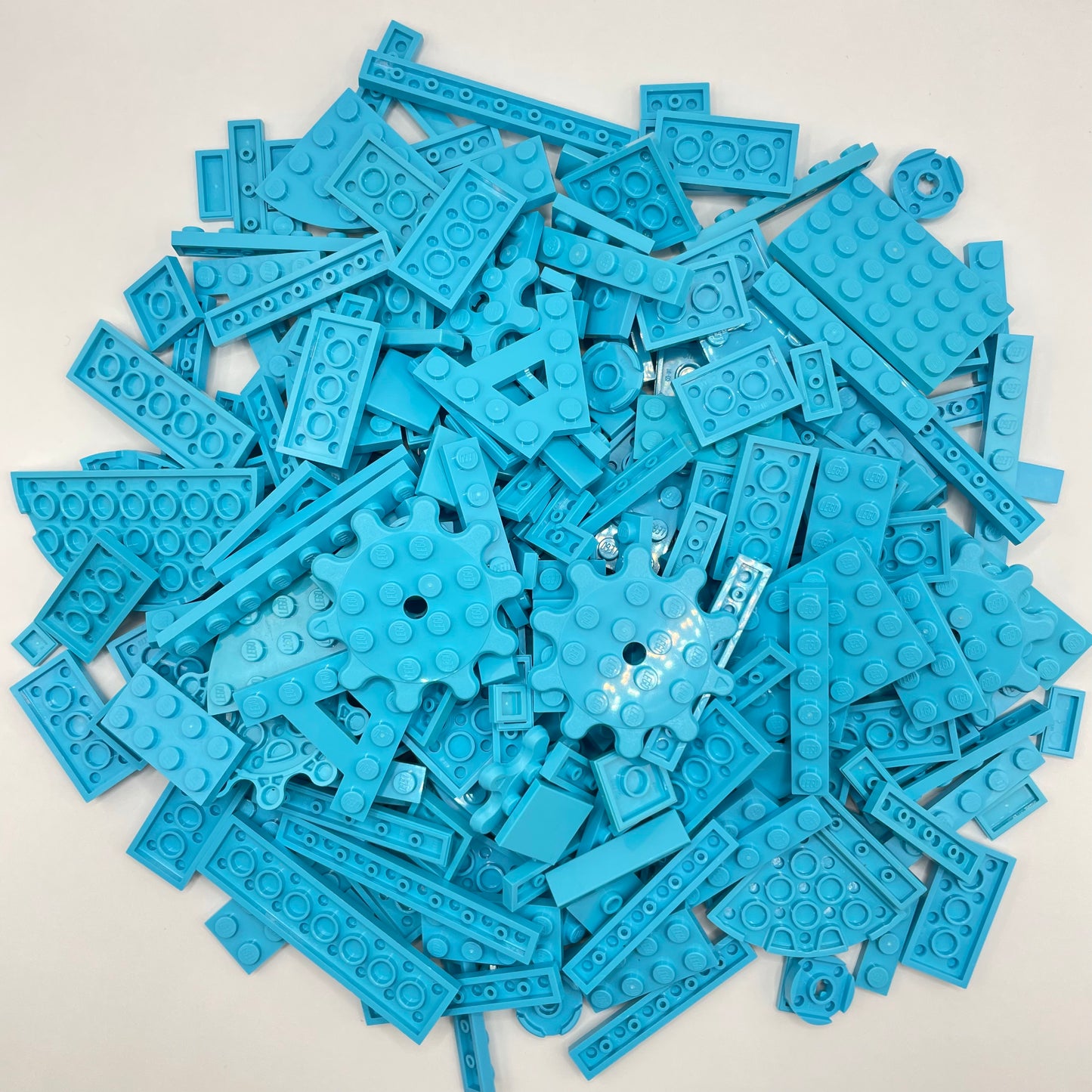 LEGO Plates, Medium Azure, Approx. 220g