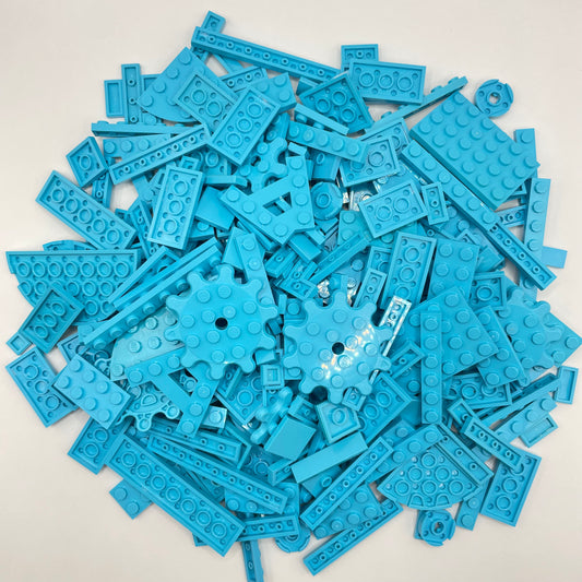 LEGO Plates, Medium Azure, Approx. 220g