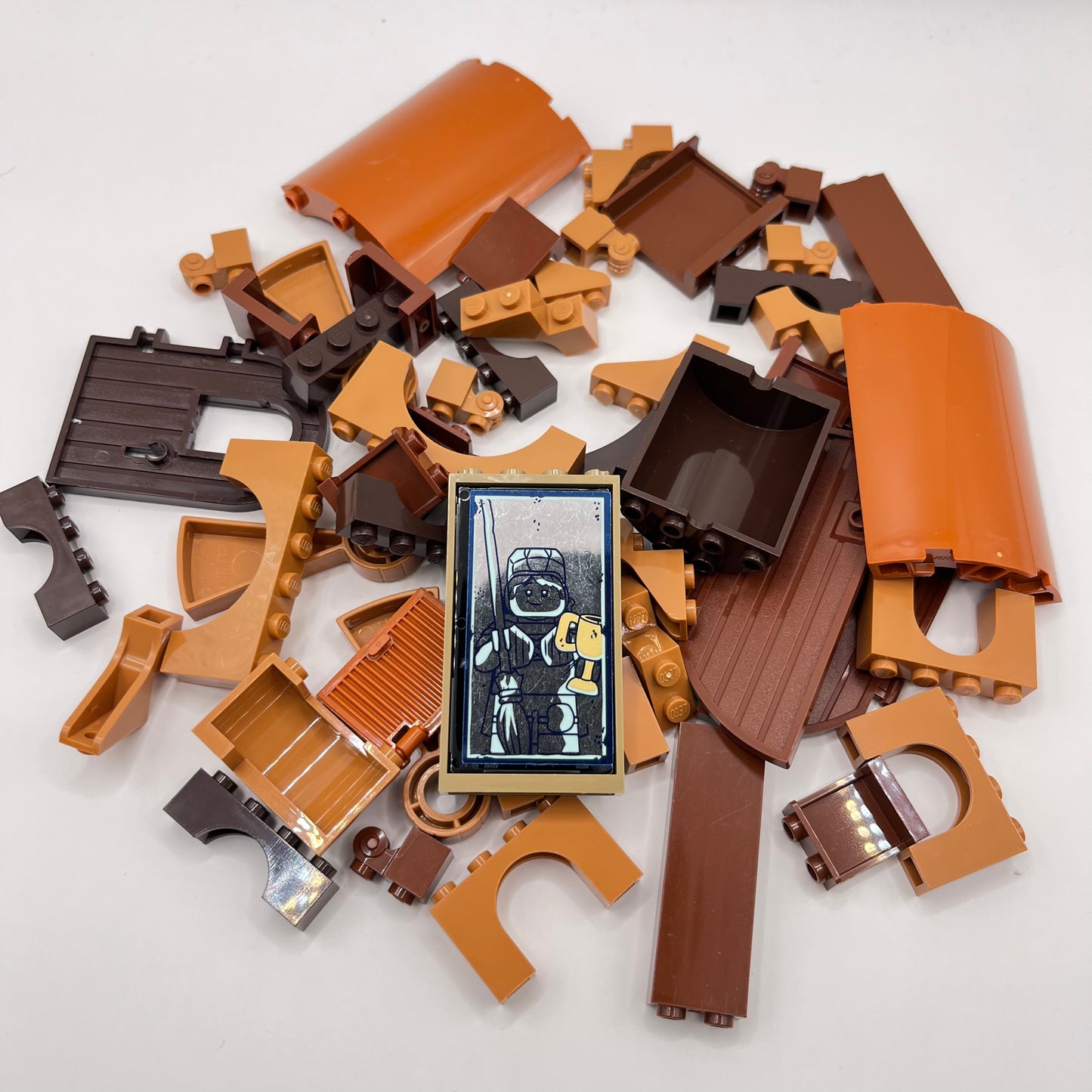 LEGO Mixed Building Pieces, Mixed Brown, Approx. 90g
