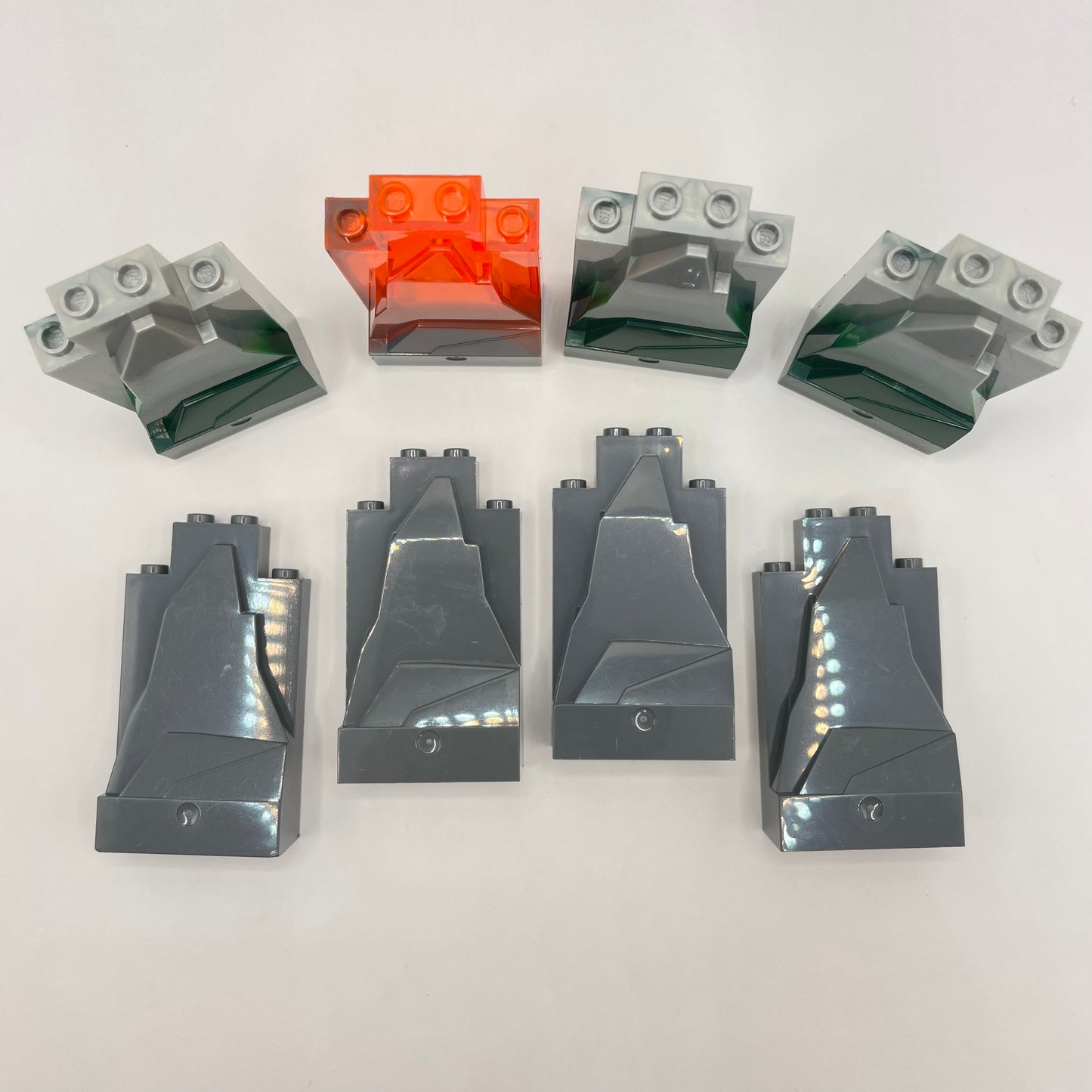 LEGO Small Rock Panel, Mixed Colours, 8 Pieces