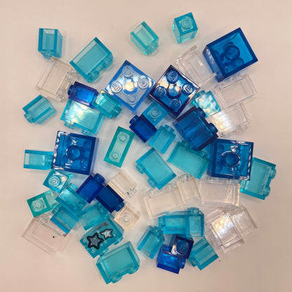 LEGO Water Transparent, Bricks, (50 Pieces)
