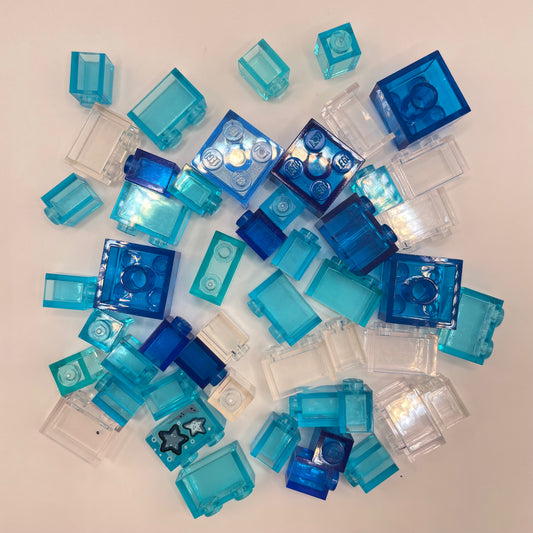 LEGO Water Transparent, Bricks, (50 Pieces)