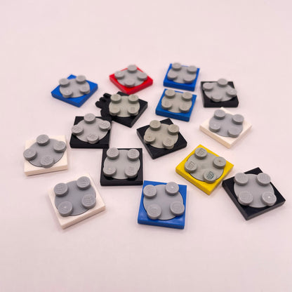 LEGO Plate Small Turntables, Mixed Colours, 15 pieces