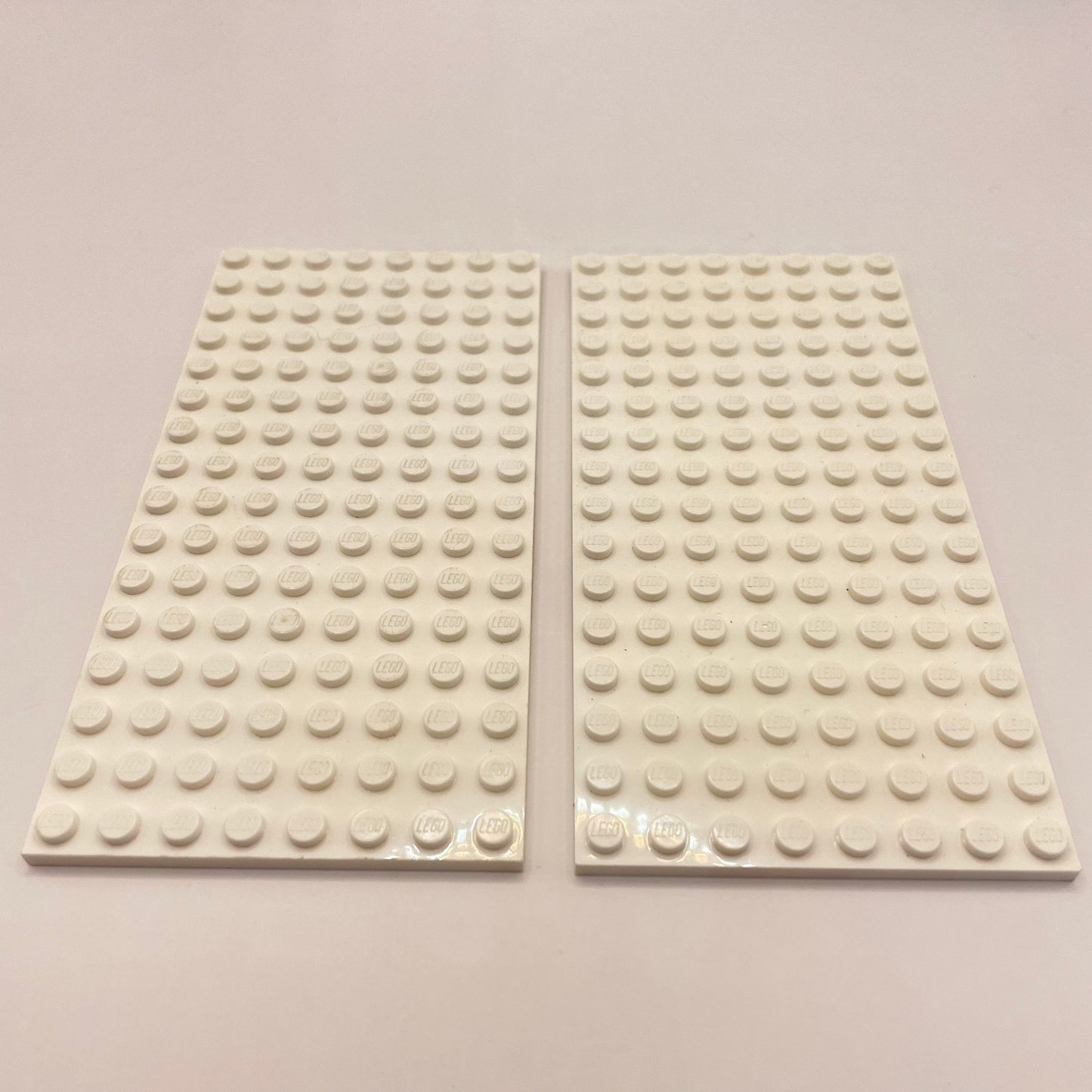 LEGO 8x16 Plates, White, 2 Pieces, Light Playwear