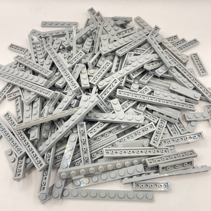 LEGO Plates 1x Wide, Light Bluish Grey, Approx. 200g