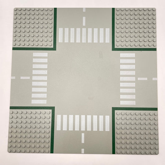 LEGO Baseplate, Road 32 x 32 9-Stud Crossroads with Road Pattern (1 only)