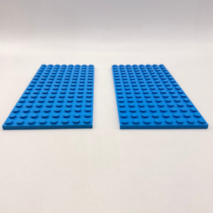 LEGO 8x16 Plates, Dark Azure, 2 Pieces