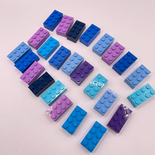 LEGO 2 x 4 Bricks, Mixed Colours, 25 Pieces