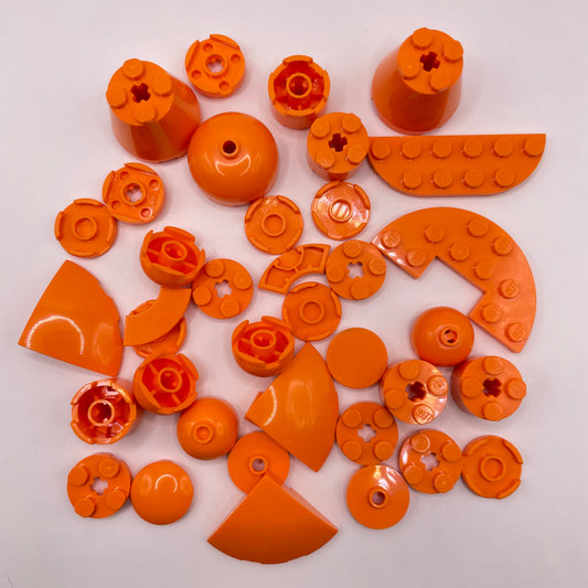 LEGO Round, Orange, Approx. 30g