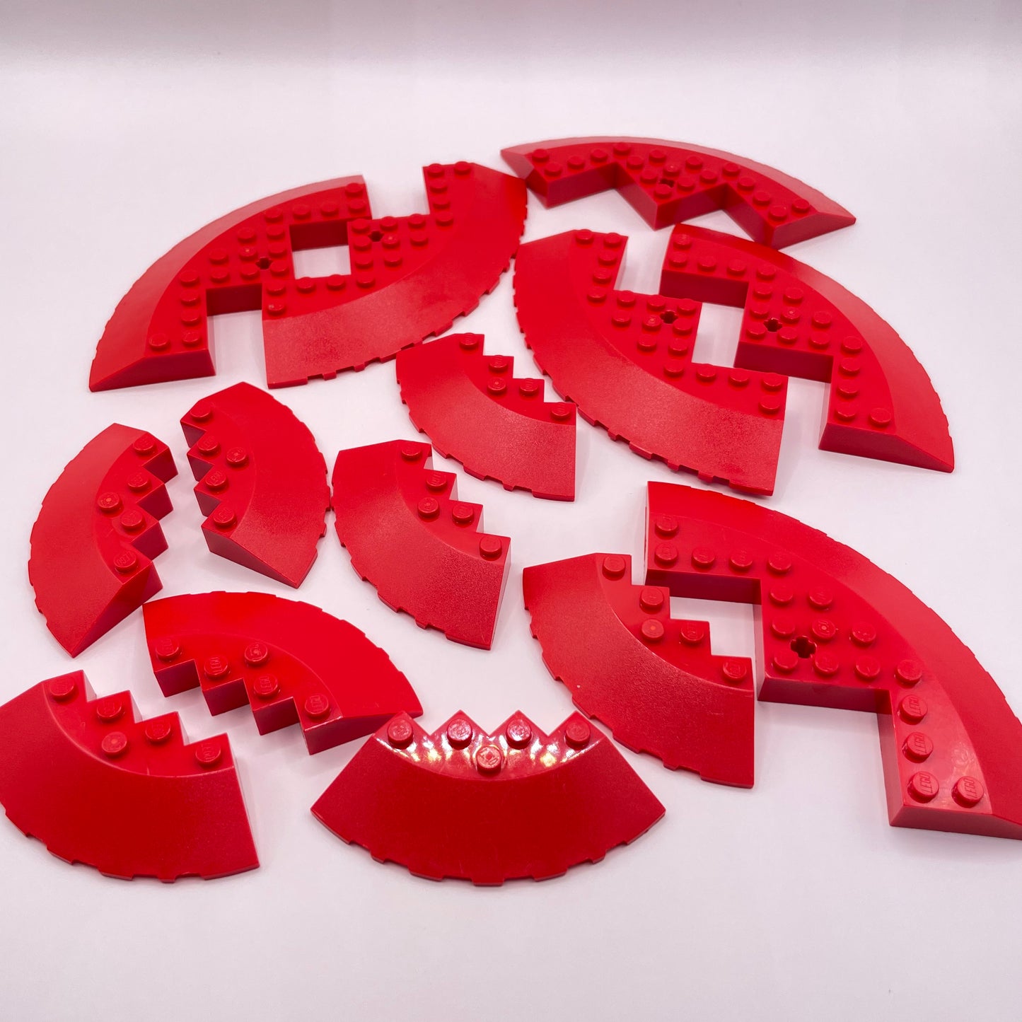 LEGO Red, Slopes, Curved/ Round, Approx. 95g