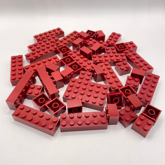 LEGO  Bricks, Dark Red, Approx. 95g