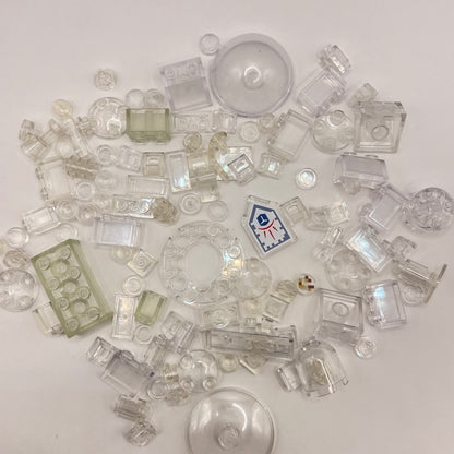 LEGO Transparent Clear, Mixed Pieces, Approx. 40g