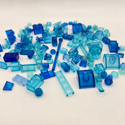 LEGO Mixed Transparent-Blue, Mixed Pieces, Approx. 40g