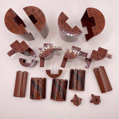 LEGO Tree Trunks, Reddish Brown, 17 Pieces