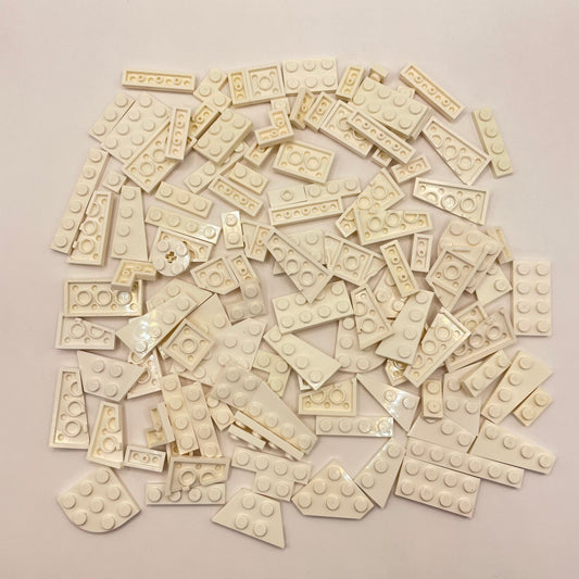 LEGO Mixed Small Plates, White, Approx. 75g
