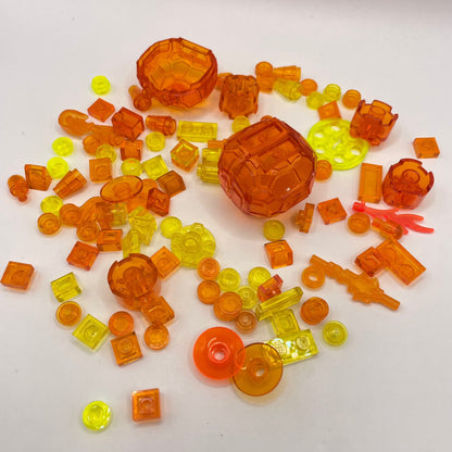 LEGO Yellow and Orange Transparent, Mixed Pieces, 100 Pieces