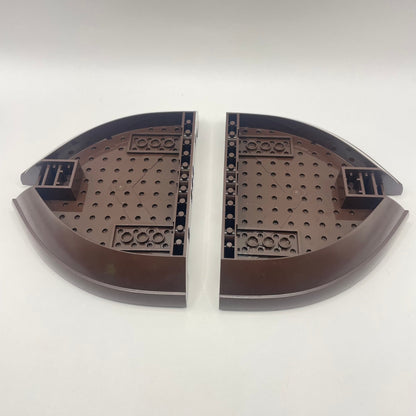LEGO Boat Hull Brick 16 x 13 x 2, Dark Brown, 2 Pieces