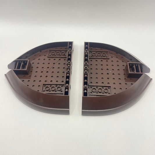 LEGO Boat Hull Brick 16 x 13 x 2, Dark Brown, 2 Pieces