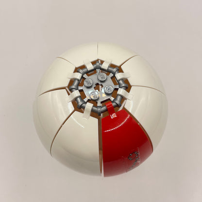 LEGO Air Balloon, Vase, Curved Panel, Red and White, 9 Pieces