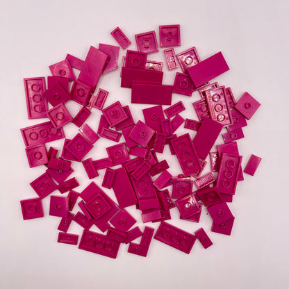 LEGO Tiles and Jumpers, Magenta, Approx. 50g