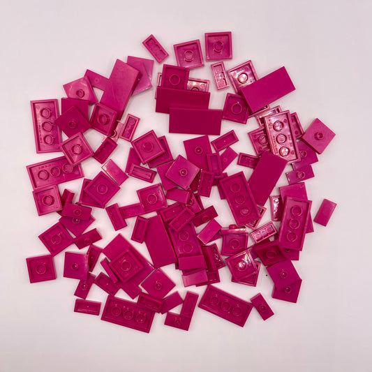 LEGO Tiles and Jumpers, Magenta, Approx. 50g