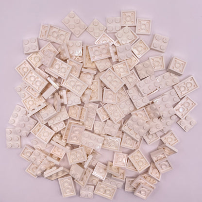 LEGO Small Plates, 2x Wide, White, Approx. 110g