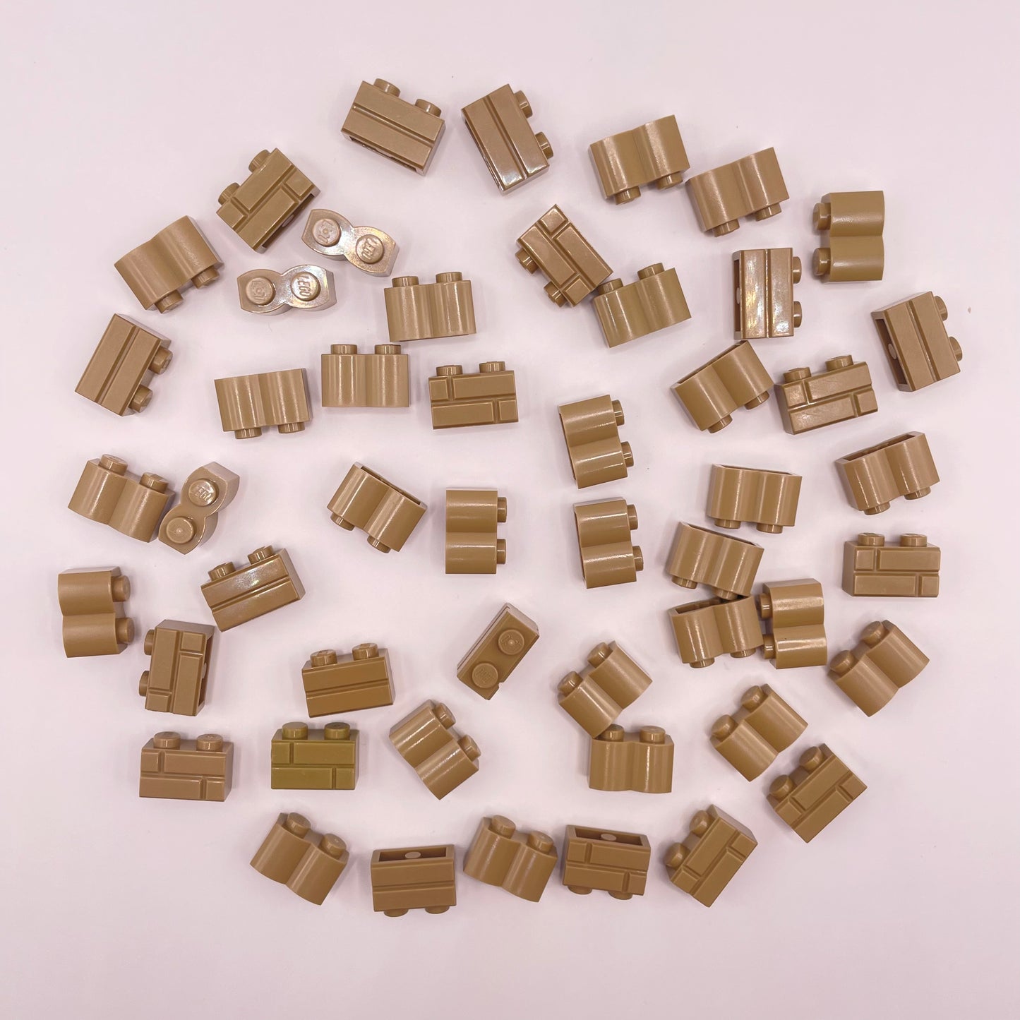 LEGO  Textured Bricks, Dark Bluish Grey, 50 Pieces