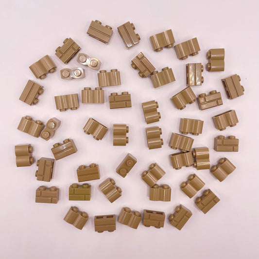 LEGO  Textured Bricks, Dark Bluish Grey, 50 Pieces