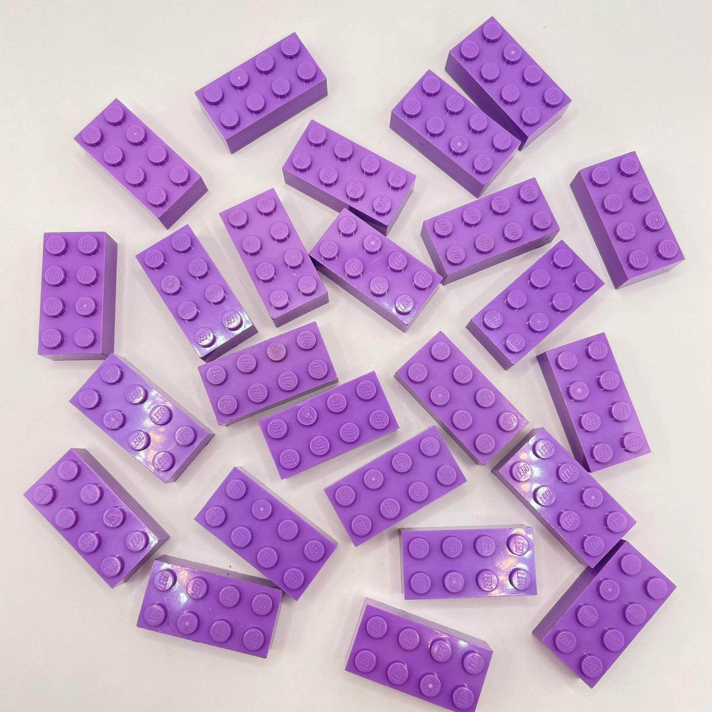 LEGO 2 x 4 Bricks, Medium Lavender, 25 Pieces