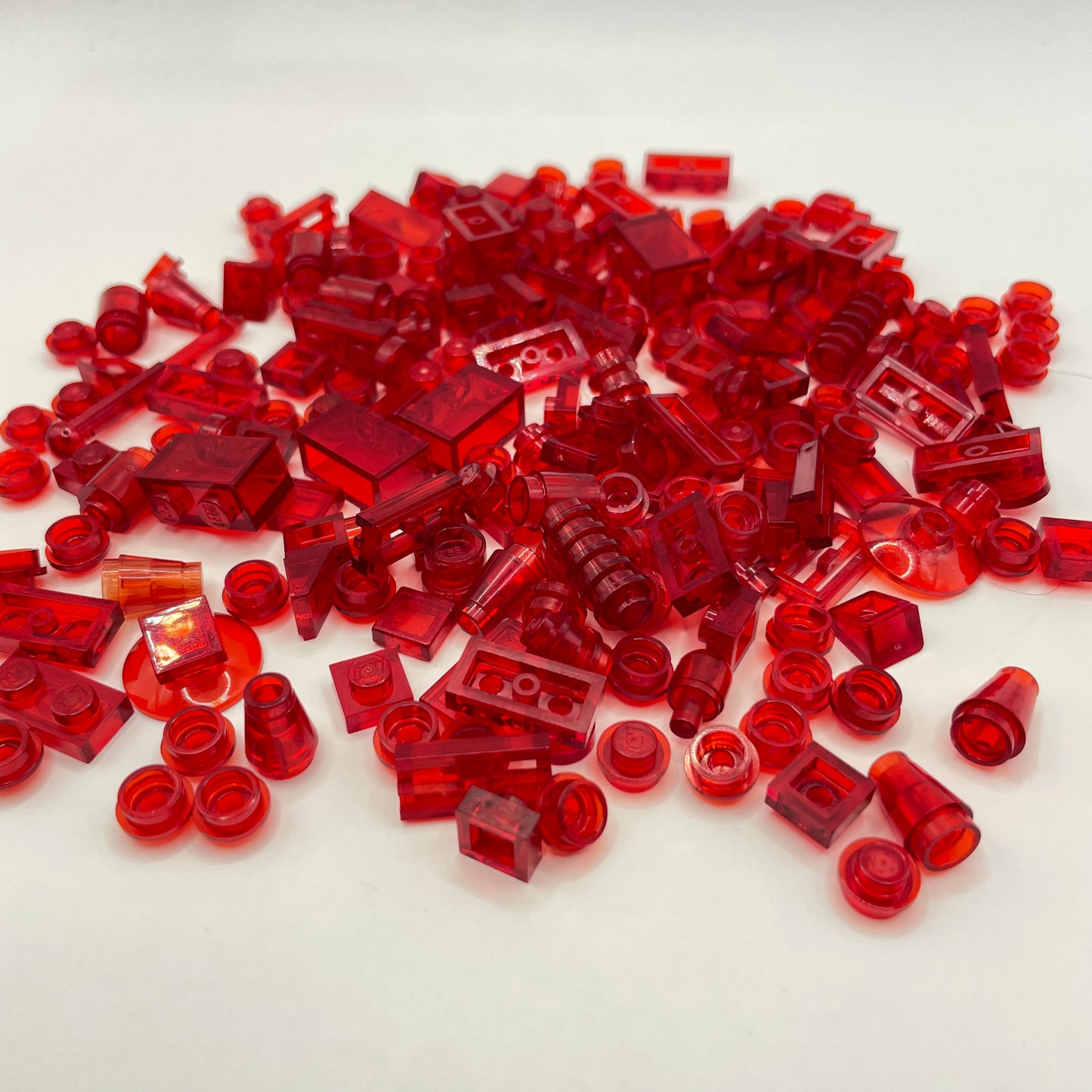 LEGO Transparent Red, Mixed Pieces, Approx. 40g