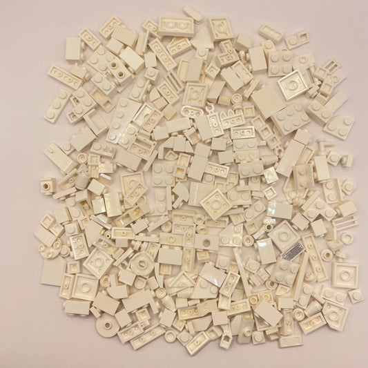 LEGO Small Mixed Pieces, White, Approx. 110g