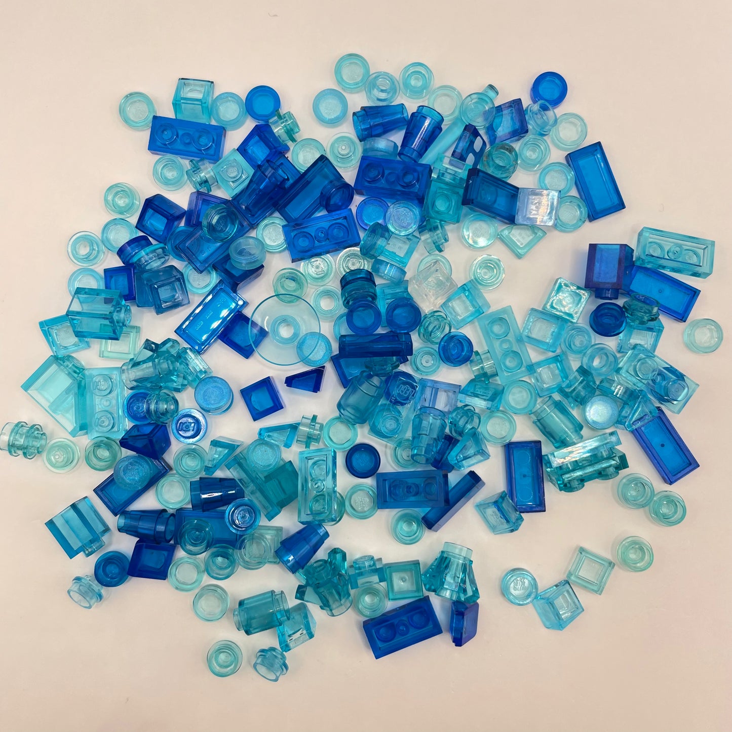 LEGO Mixed Transparent-Blue, Mixed Pieces, Approx. 40g
