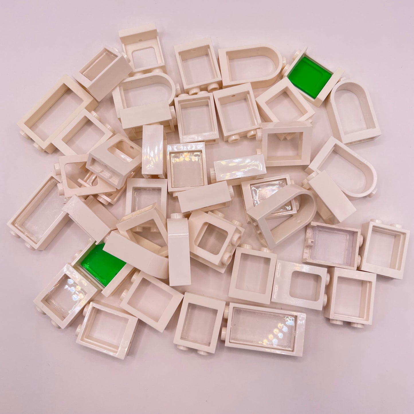LEGO White, Small Window Frames, Approx. 40g