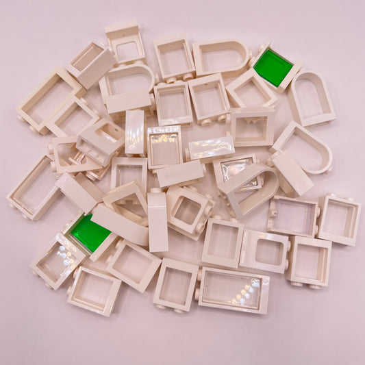 LEGO White, Small Window Frames, Approx. 40g