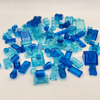 LEGO Mixed Transparent-Blue, Mixed Pieces, Approx. 40g