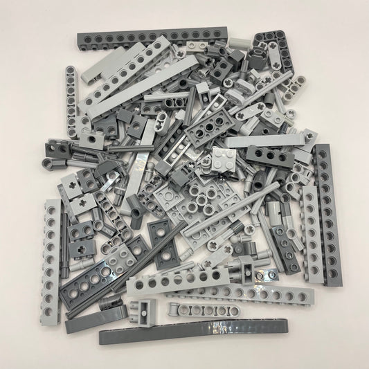 LEGO Mixed Technic, Mixed Bluish Grey, Approx. 140g