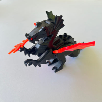 LEGO Classic Black Dragon with Trans Neon Orange Wings and Flame, Castle
