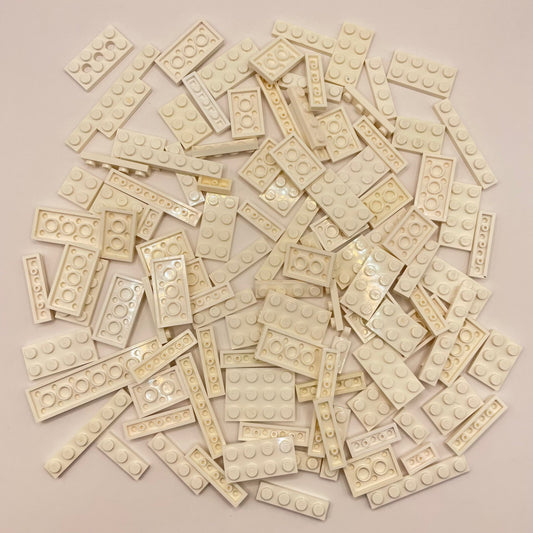 LEGO Plates, White, Approx. 100g